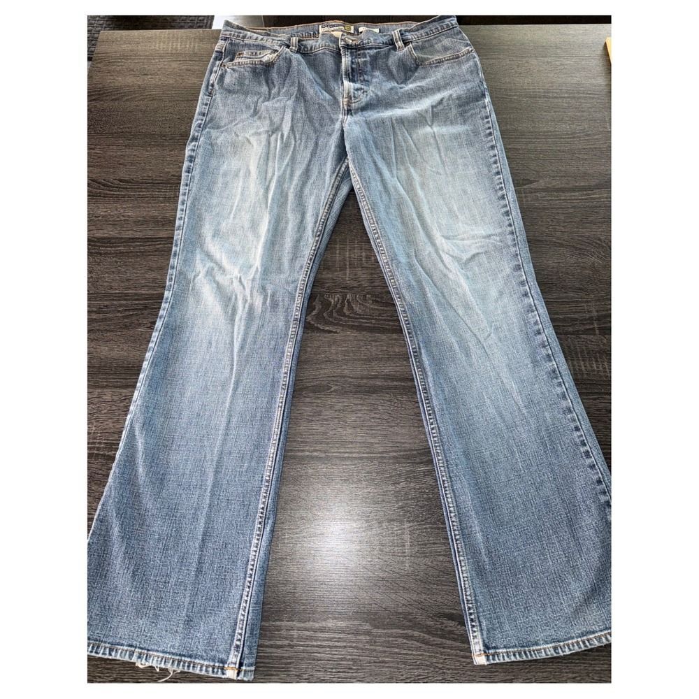 Old Navy Boot-Cut Jeans Low Waist Stretch Blue Denim Y2K Aesthetic 14R - 2055